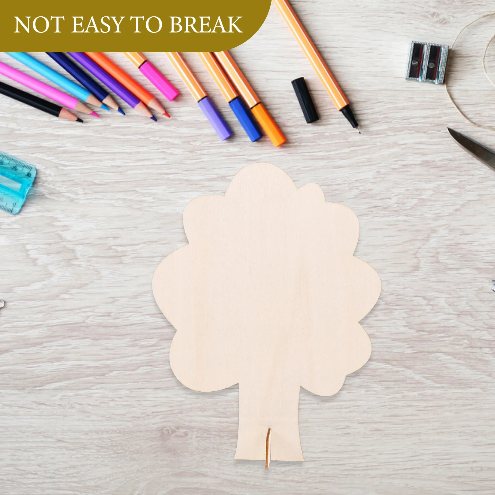 

6pcs Wooden Tree Crafts Unfinished Small Christmas Decor Festival Adornments DIY Paint Art Supplies Kids Materials