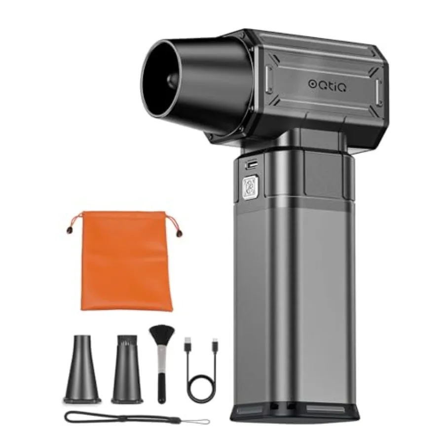 

Electric Air Duster-Upgrade 40mm Big Motor for 150000RPM Compressed Air Duster with 450g Wind Pressure 4-Gear Adjustable