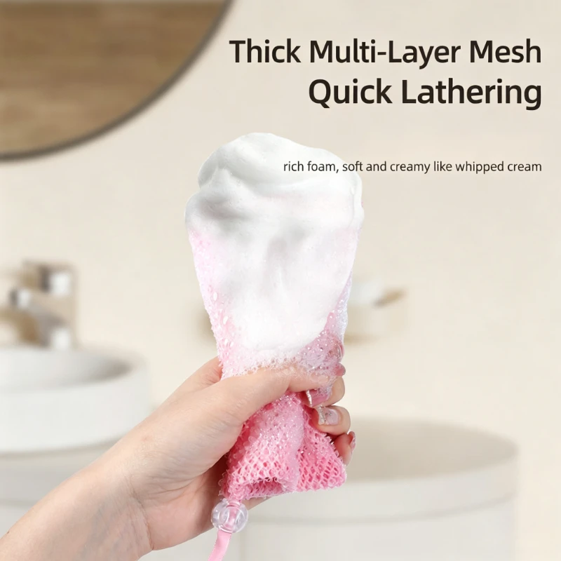 2/4/6pcs Thicken Nylon Soap Saver Bag Pouch Bar Plentiful Bubble Foam Soap Bags Exfoliating Soap Mesh Bags for Shower Soaps