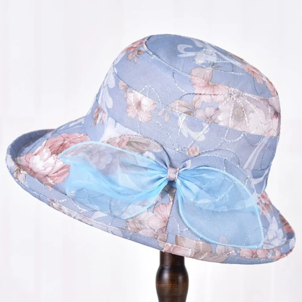 

Fashion Bow Design Women's Sun Hat Wide Brim UV Protection Beach Hat Lightweight Breathable Bucket Hat Summer Outdoor