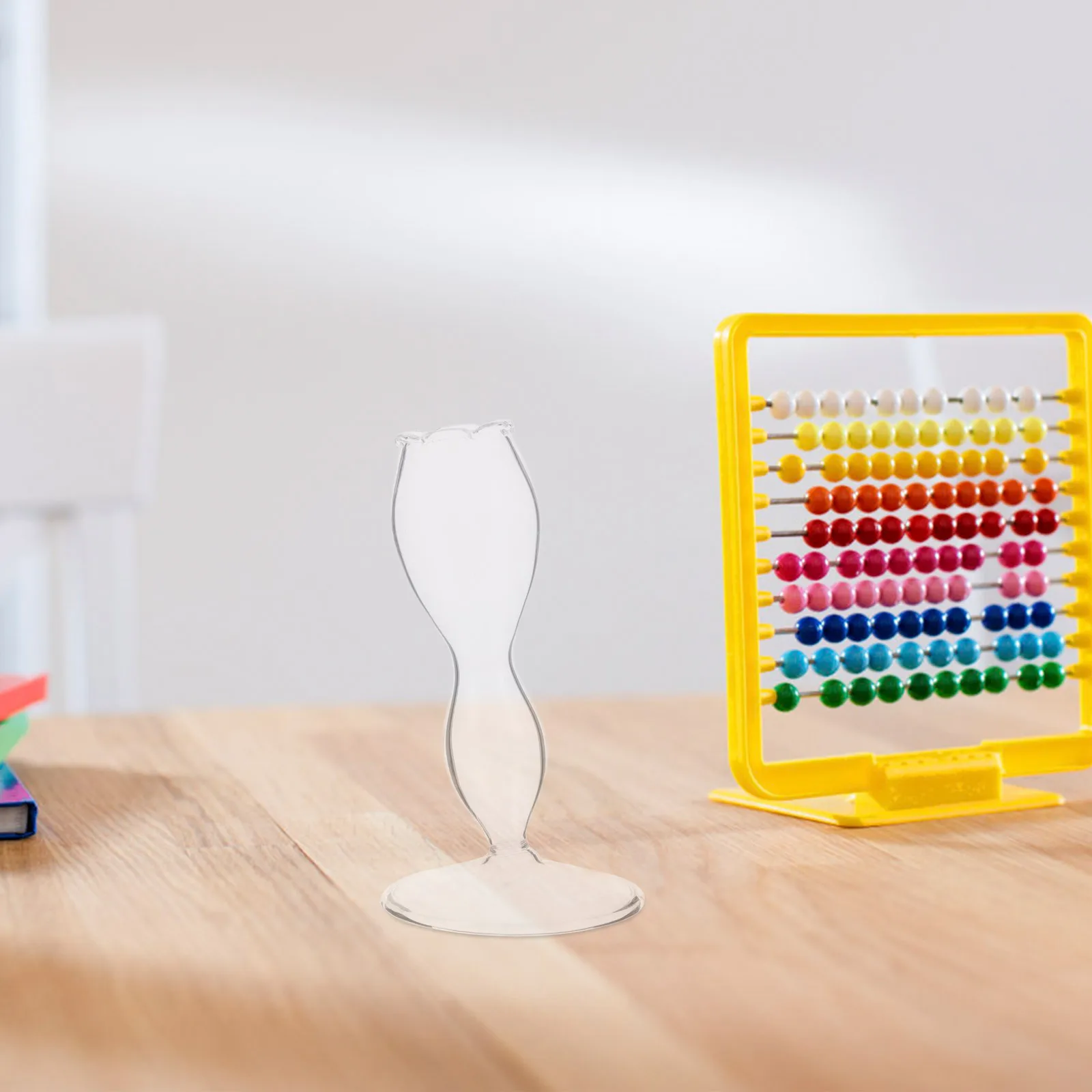 Glass Dip Pen Stand Flower Bud Shaped Flat Base Multi Use Pen Holder for Delicate Dip Pens Stylish Desktop Decoration Study
