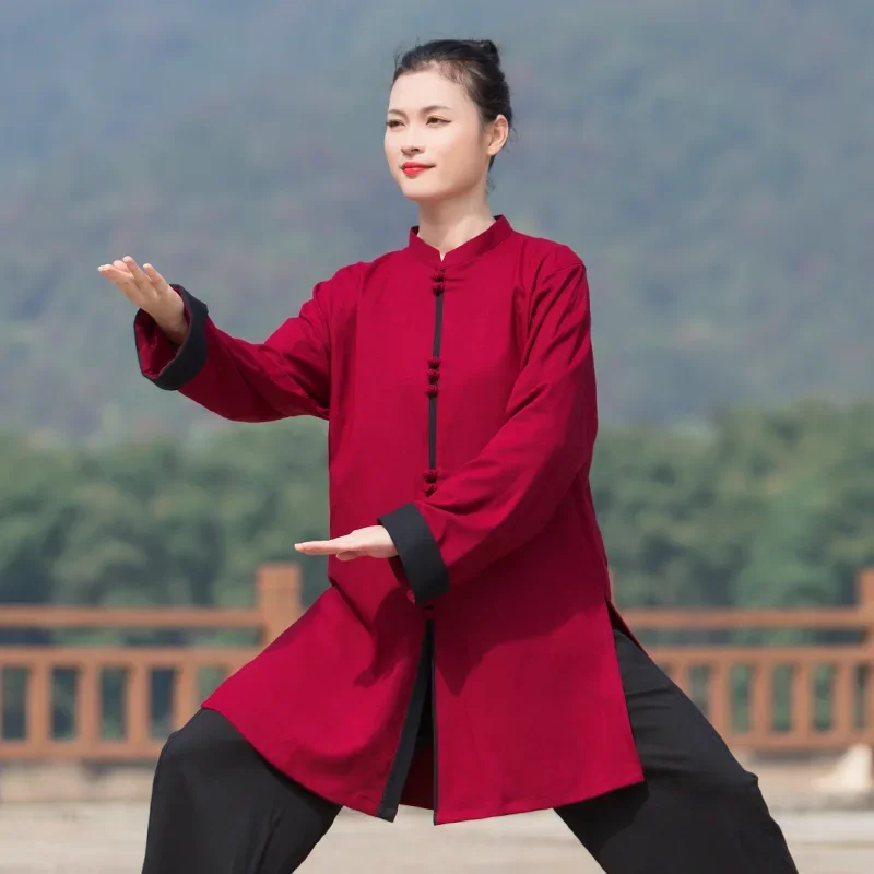 Kun Master Wushu Clothing Kung Fu Dress Tai Chi Clothes Martial Art Uniform Middle Length Unisex Women And Men 2023 New Style