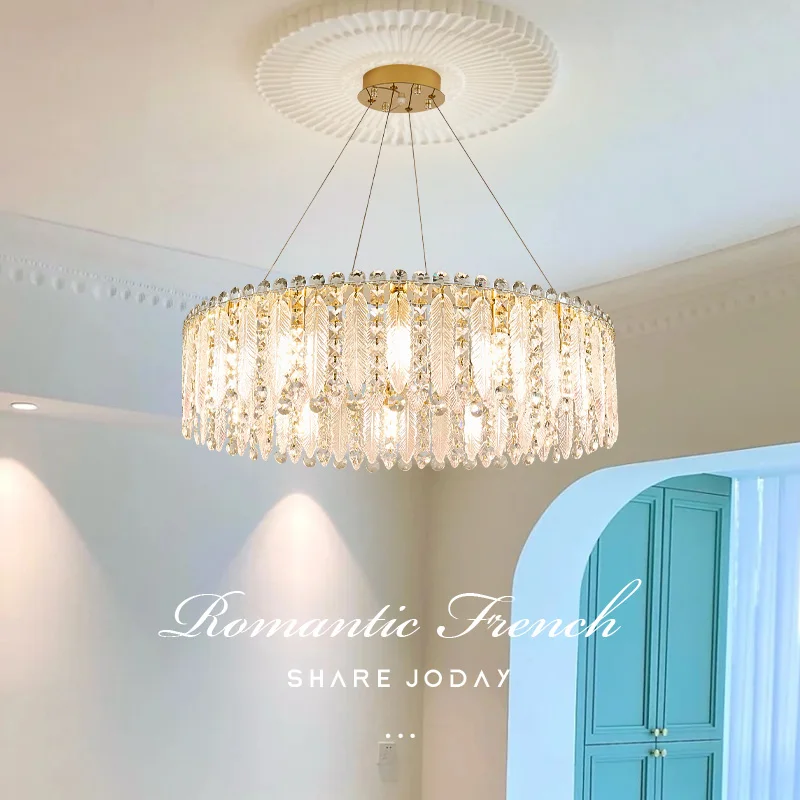 Large Pendant Lamps Living Room Duplex Villa Simple Building Luxury Crystal Ceiling Chandelier Light Staircase Luminaire