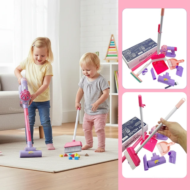 Kids Vacuum Cleaner Toy Electric Realistic Pretend Play Housekeeping Cleaning Set Educational Gift for Toddlers Boys Girls 5 Kids Vacuum Cleaner Toy Electric Realistic Pretend Play Housekeeping Cleaning Set Educational Gift for Toddlers Boys Girls 5