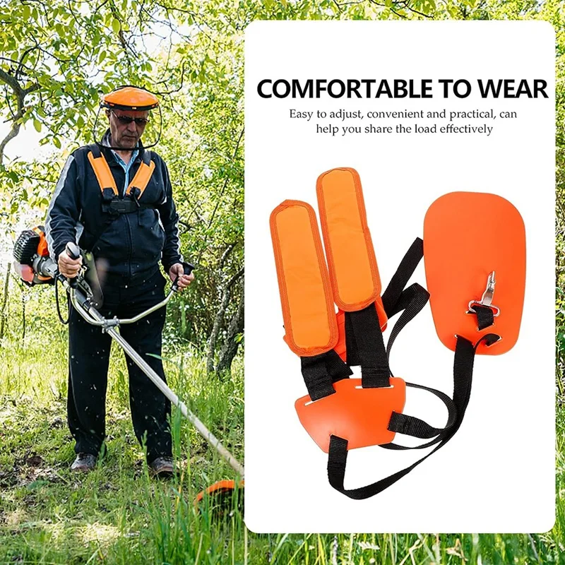 Universal Rimmer Shoulder Strap Grass Trimmer Harness Strap, Comfort Strap Double Shoulder Garden, Lawn Mower Nylon Belt Parts