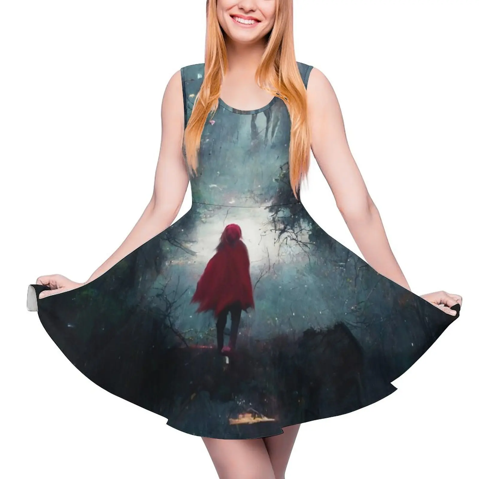 

Little Red Riding Hood Sleeveless Dress women clothes women"s clothing korea stylish party dresses women