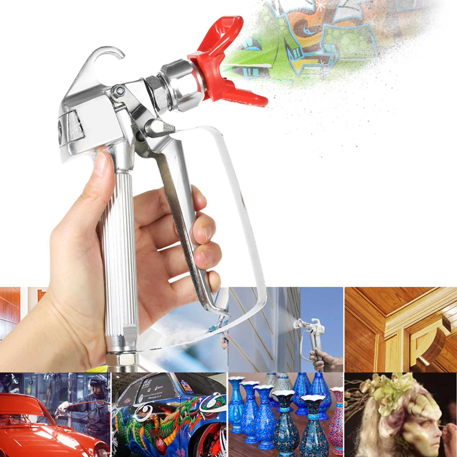 3600PSI แรงดันสูง Airless Paint Spray Gun 517เคล็ดลับหัวฉีดป้องกันปั๊ม Sprayer และ Airless Sprayer