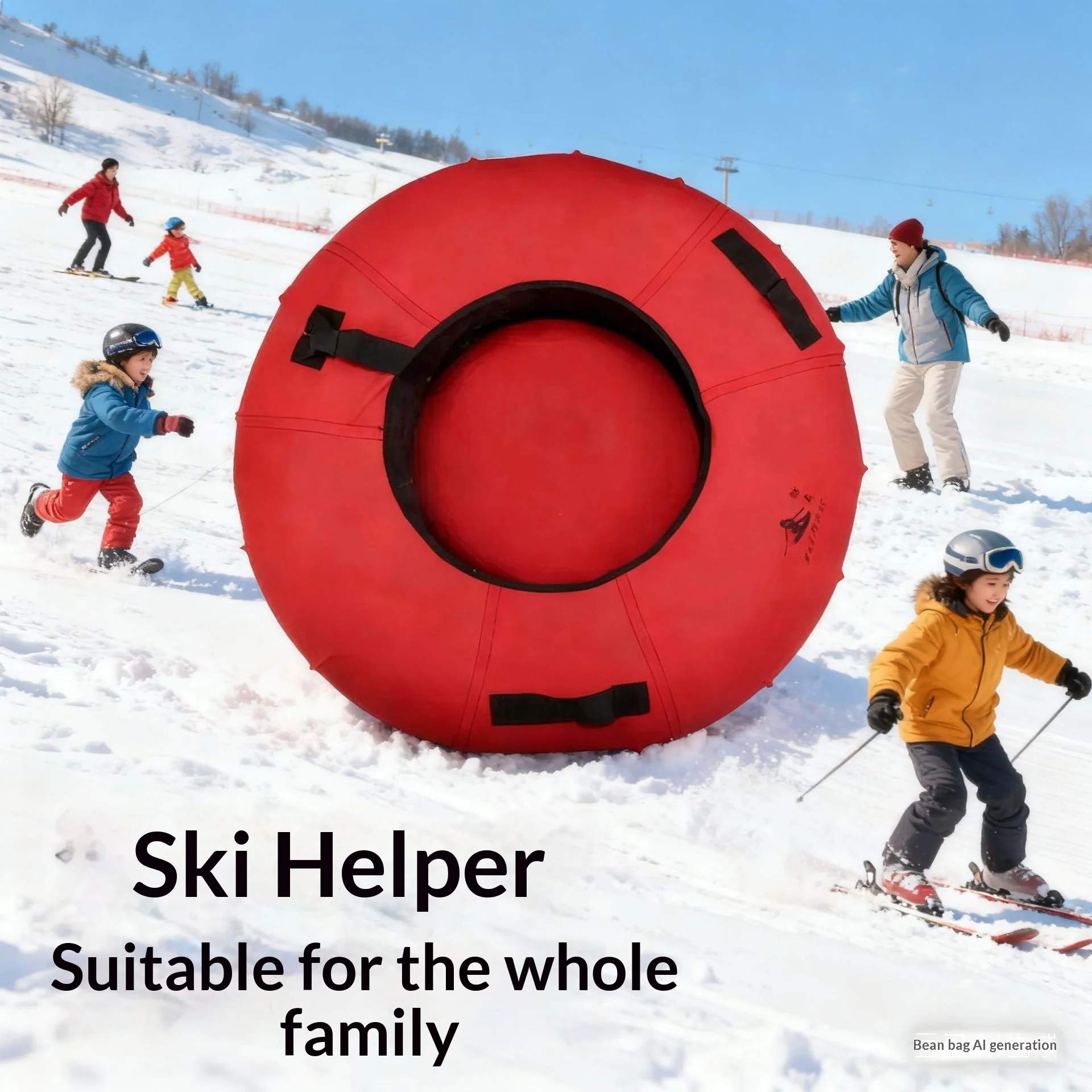Inflatable Snow Tubing Sled for Winter Fun Children  Adults Outdoor Sports Play