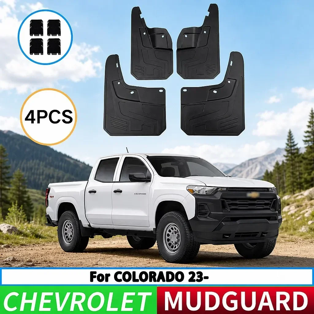 

For Chevrolet Colorado 2023-2024 Front Rear Wheel Fender Splash Guard Mud Flaps 4Pcs