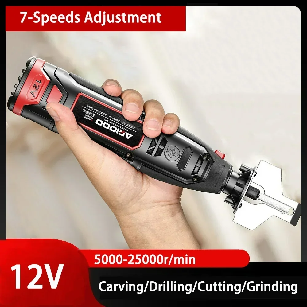 12V 5000-25000r Engraver Cordless Electric Drill Chainsaw Chain Grinder Electric File Rechargeable Drill Tool Engraving Machine