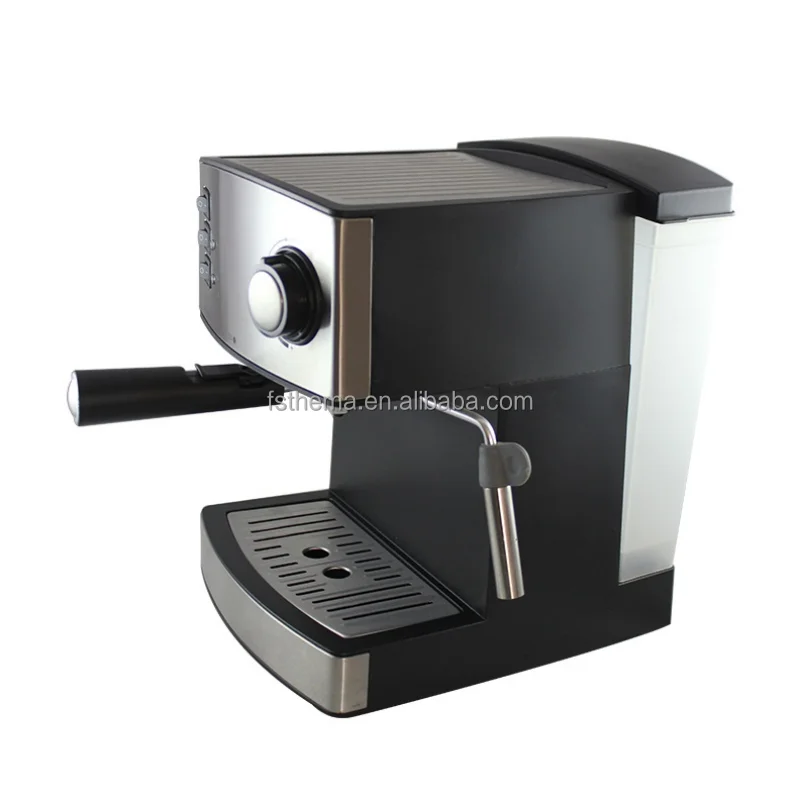 Hot Sale Stainless Steel Steam Pod Ground Milk Foam High Pressure 20bar 1.6L Electric Cappuccino Espresso Coffee Machine Maker