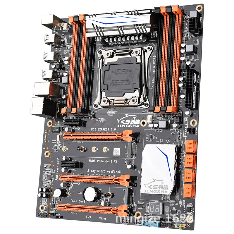 Jinshark X99 Computer Hoofdbordspel Desktop Lga2011 Naald Ddr3 Geheugen Xeon E5 2678v3