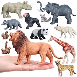 NEW Wild Animal Zoo Tiger Kangaroo Elephant Snake Bear Deer Koala Squirrel Model Figurine Collecta Toy Figures Gift for Children