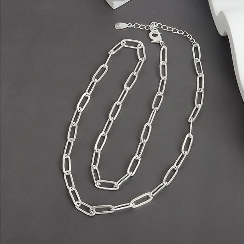 Women's 925 Sterling Silver Line Necklace