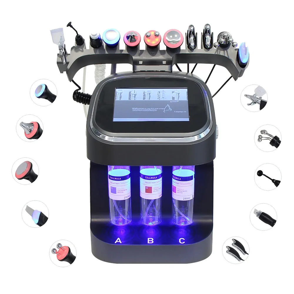 

New 10 in 1 Hydro Dermabrasion Machine Facial Deep Cleaning Eye Lifting Water Oxygen Spray Skin Care Bubble SPA Beauty Device