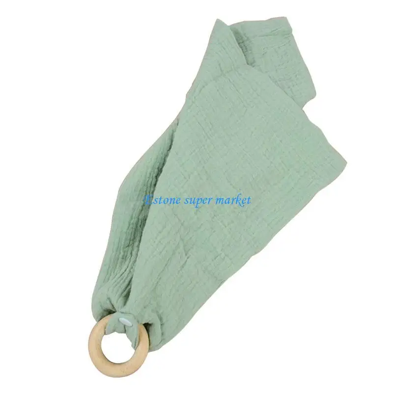 

090B Solid Color Security Blanket Crepe Burp Cloth Soothe Towel Baby Teething Gift