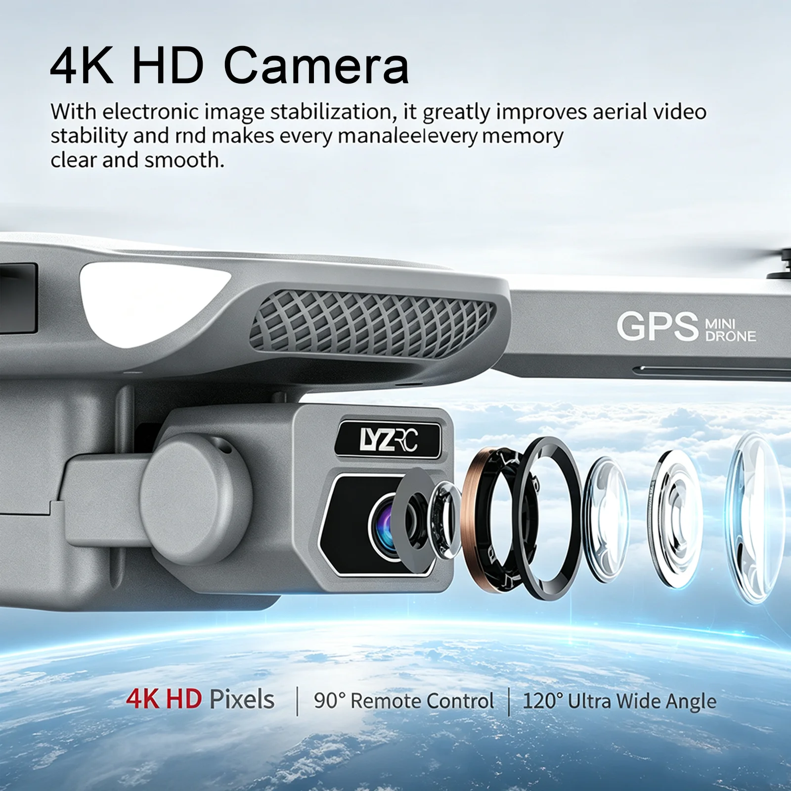 L500 PRO GPS Drone 4K Professional HD Dual Cameras Security UAV 5G WIFI Transmission Brushless Motor Foldable RC Quadcopter