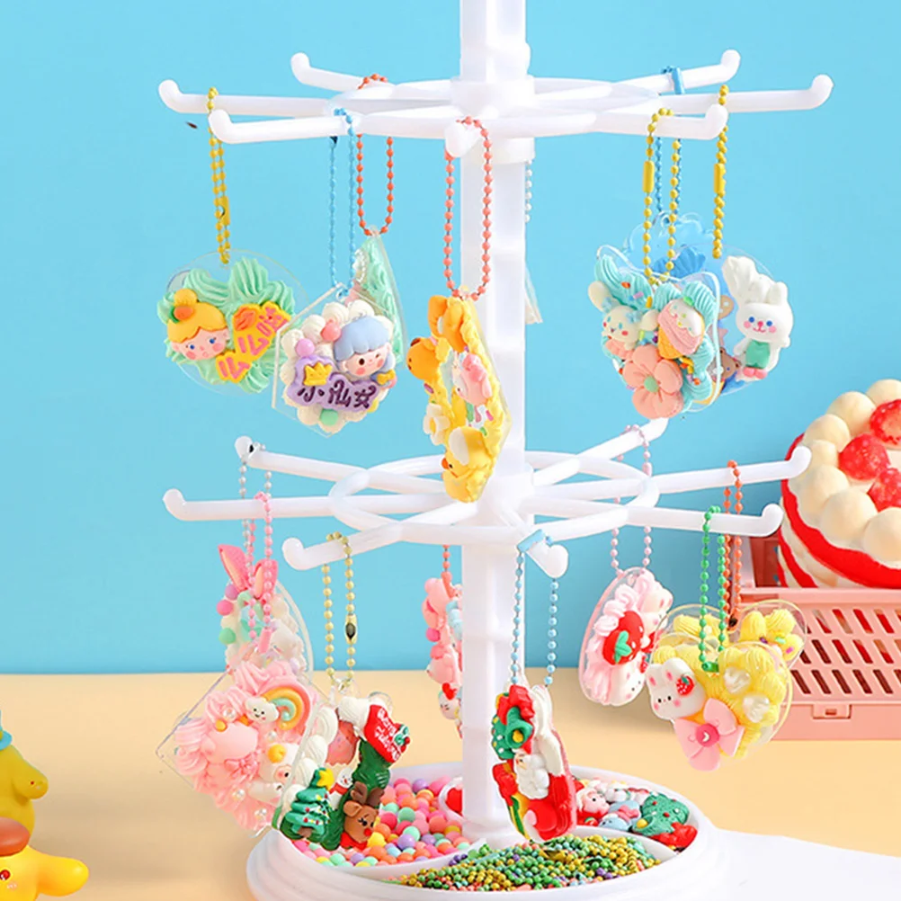 

Keychain Holder Display Jewelry Stand Organizer Necklace Bracelet Earring Storage Rack Desktop Display Stand