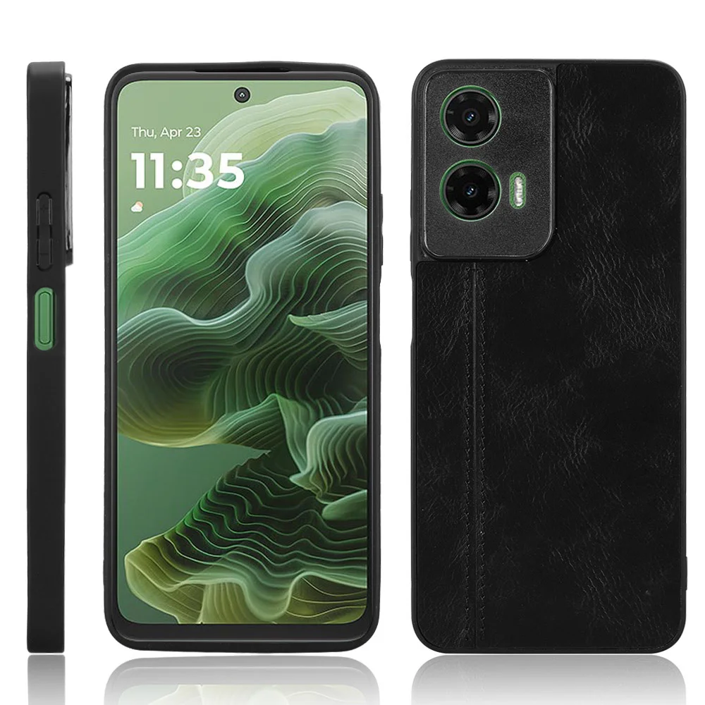ل Moto G35 G55 5G الصلب غطاء مقاوم للصدمات جراب هاتف ل Moto G35 G55 G 35 G 55 موضة كامل بولي Leather الجلود الهاتف كوكه