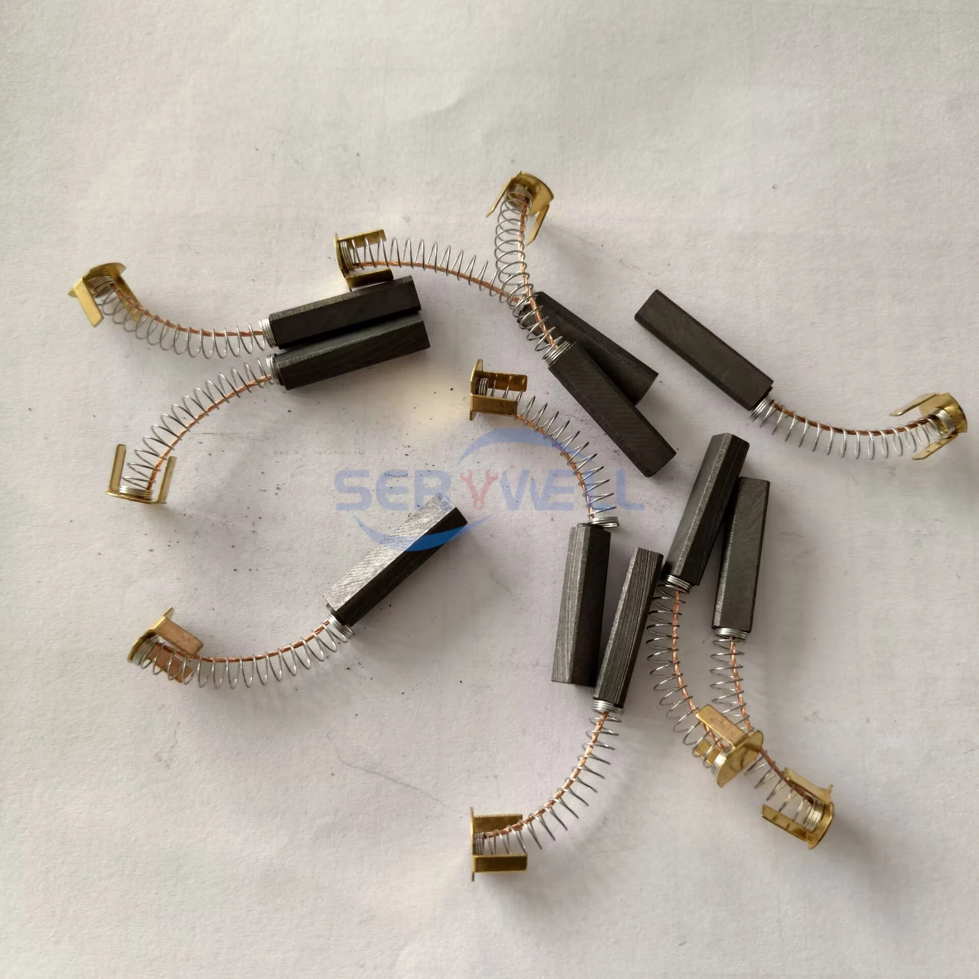 10pcs Electric Motor Carbon Brushes Springs Wires 5x6x25mm Power Hand Tools Drill Saw Hammer Angle Grinder 1/5