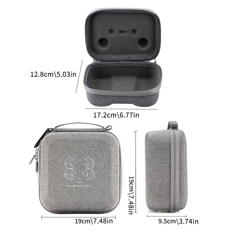   حقيبة حمل dji Neo2 PU + غلاف صلب من الليكرا مقاوم للماء ومقاوم للضغط في الهواء الطلق بدون طيار