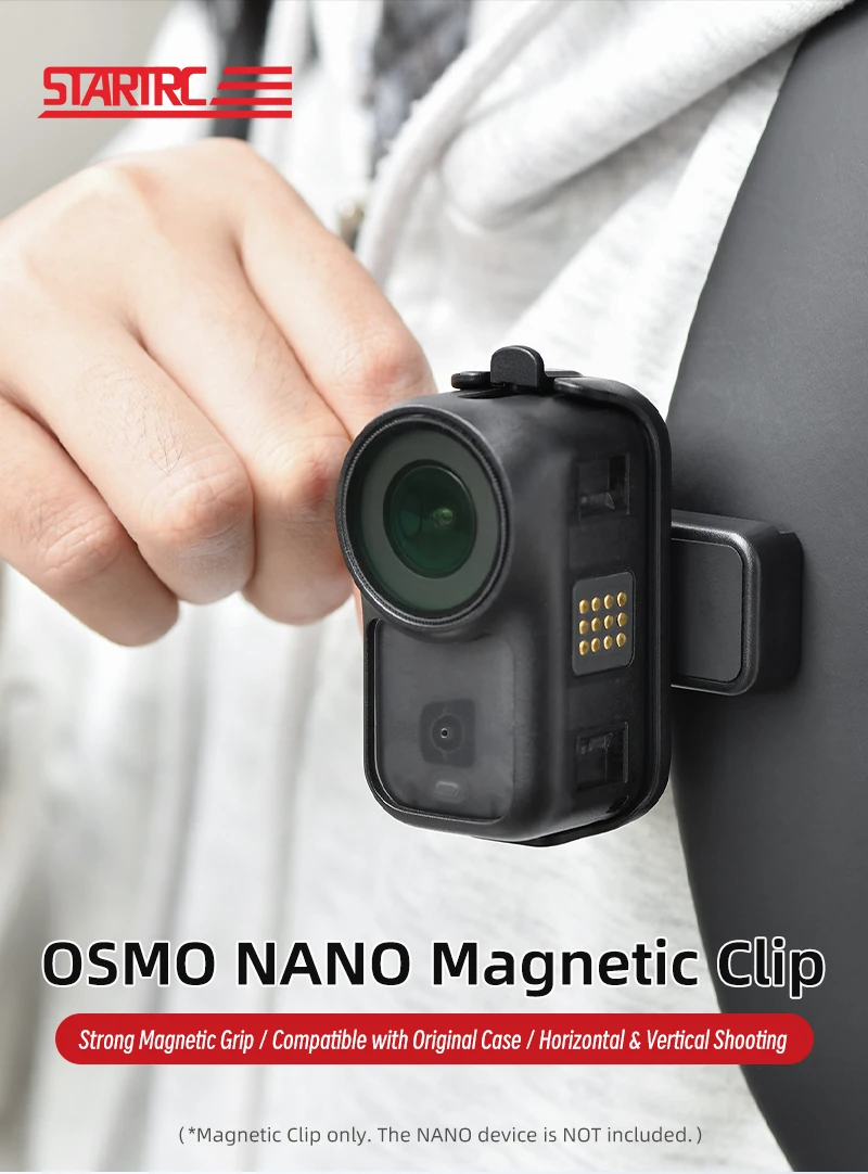 Magnetischer Rucksack-Clip-Halter für DJI OSMO NANO, Schnellverschluss-Anti-Shake-Clip, unterstützt DJI Original-Schutzhüllen – Detail 1