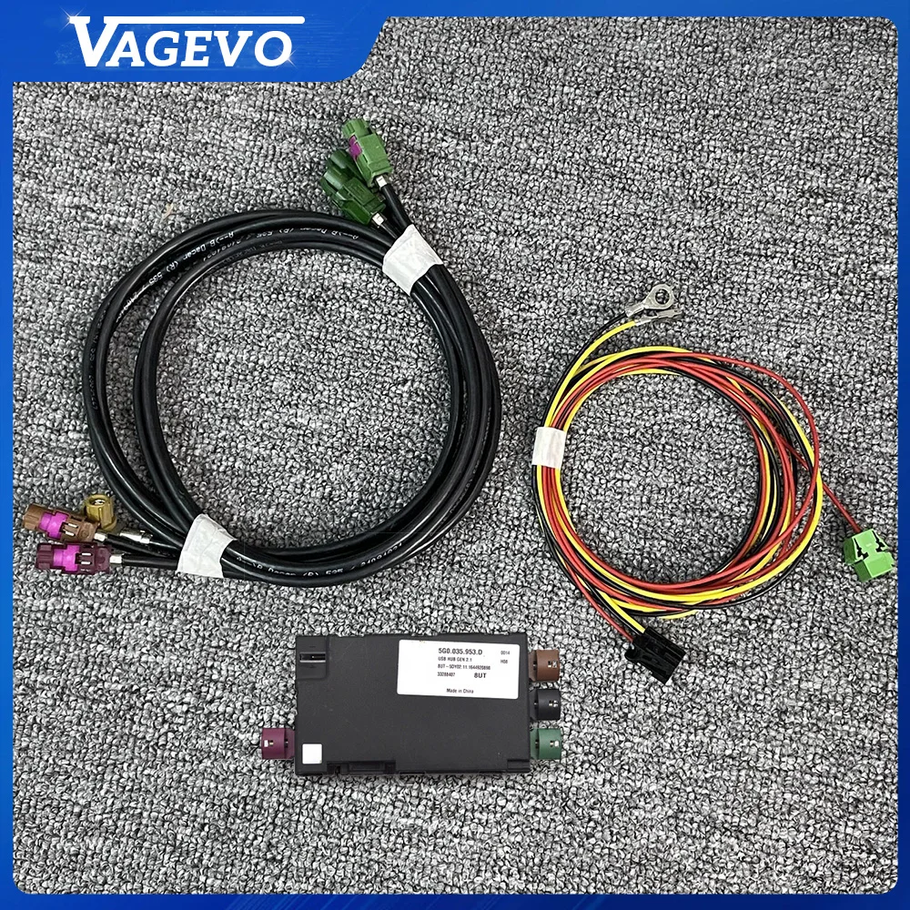 5G0035953D Wireless Charging USB Module Type-C Port Splitter Wiring Harness For VW Q2 Golf Passat B8 MQB MIB POLO Skoda 2017-27