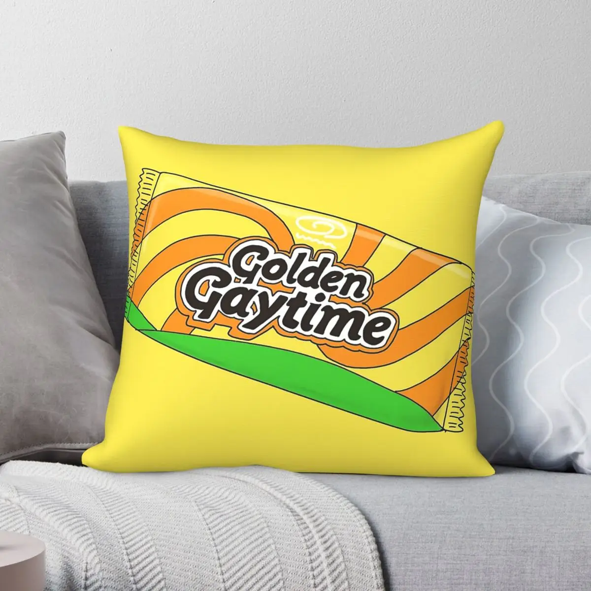 Golden Gaytime Aussie Icons Square Pillowcase Polyester Linen Velvet Pattern Zip Decor Home Cushion Case