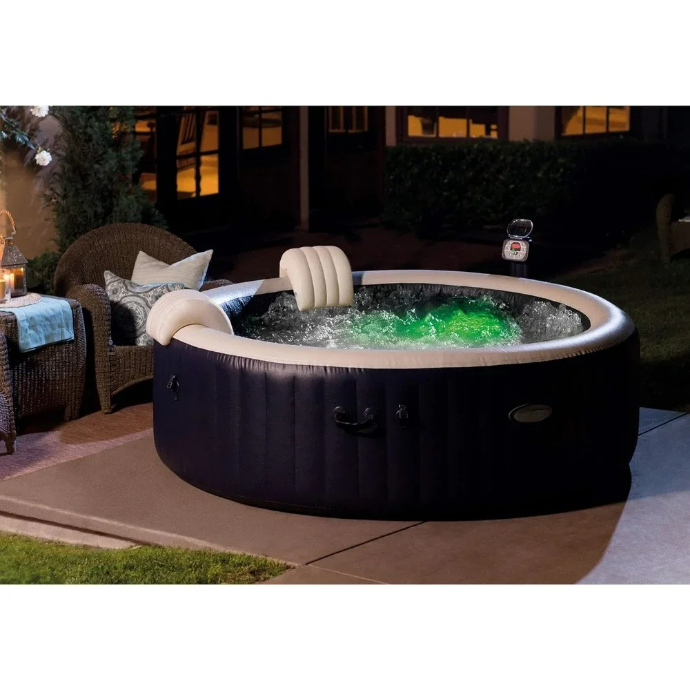 6 Person Home Inflatable Heated Tub Spa With 170 Bubble Jets And Built In Heat Pump,inflatable Pool