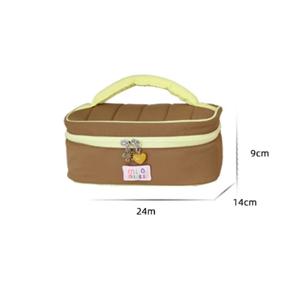 Small Fresh Macaron Cosmetic Bag Portable Girl Series Storage Handbag Travel Cosmetic Handbag Large Capacity Contrast Color