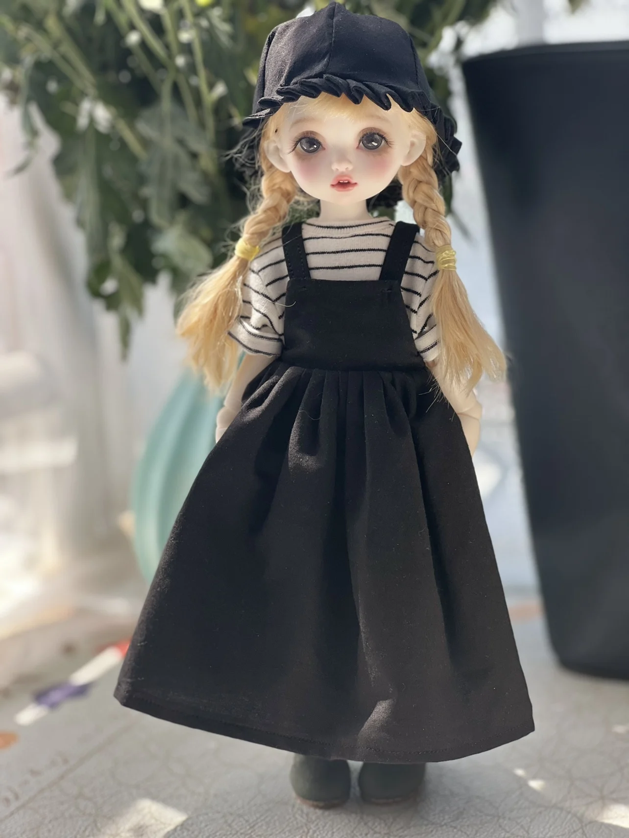 BJD doll clothes suit for 1/4 1/5 1/6 size bjd cute black dress 1/4 1/5 1/6 clothes suit doll accessories (3 points)