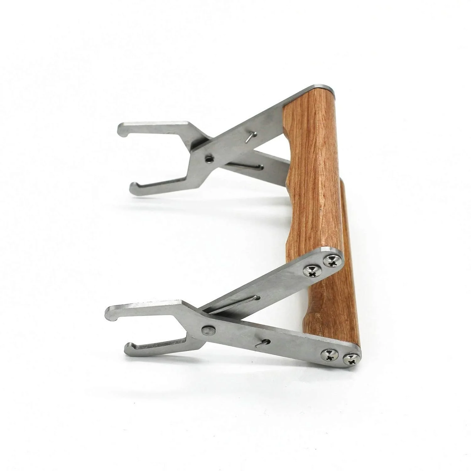 Bee Hive Frame Grip - Stainless Steel Beekeeping Frame Gripper, Holder and Lifter Tool with Wooden Handle for Beekeeeper