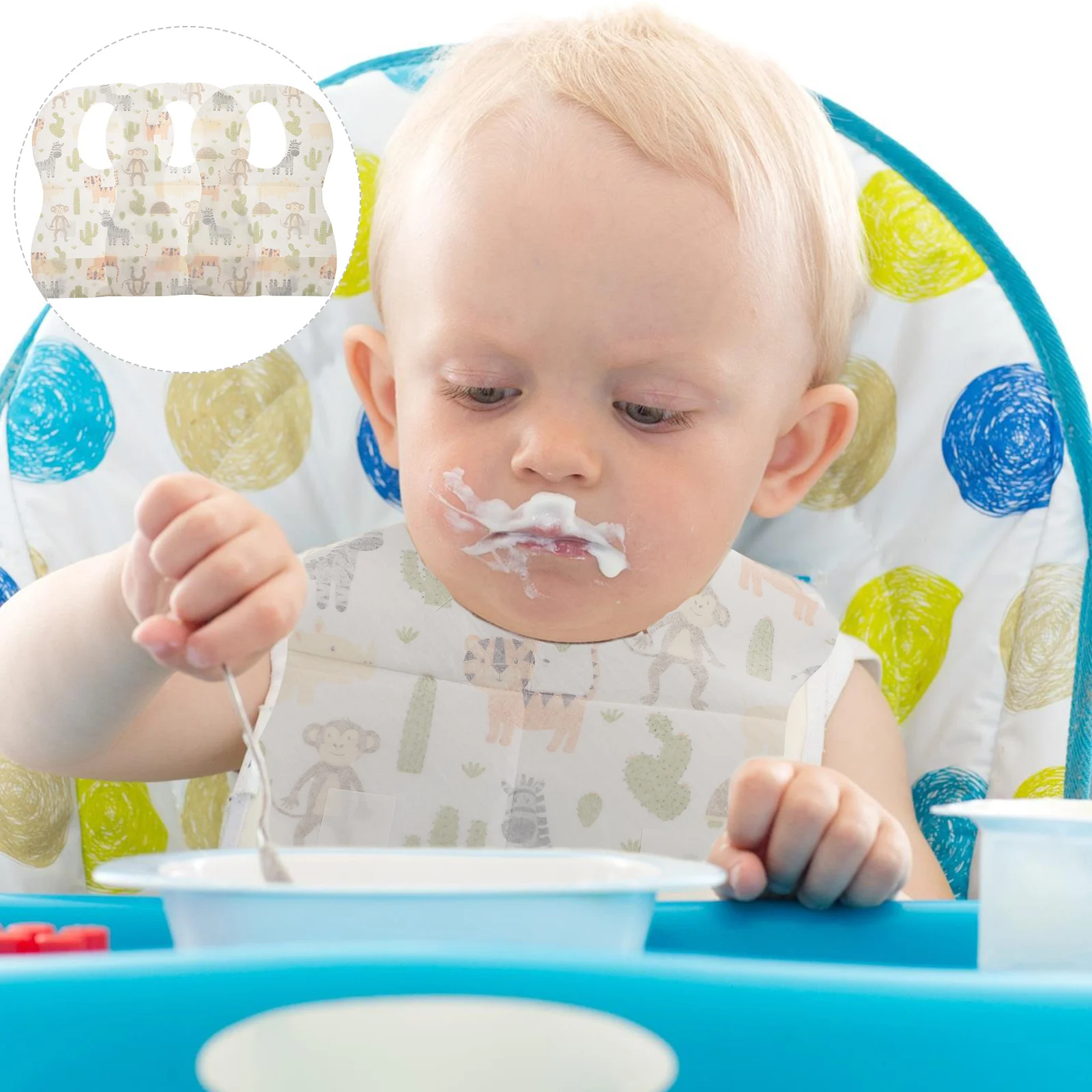 

20 Pcs Disposable Bib Baby Burp Cloths Dining Pocket Catcher Infant Feeding Non Woven Toddler
