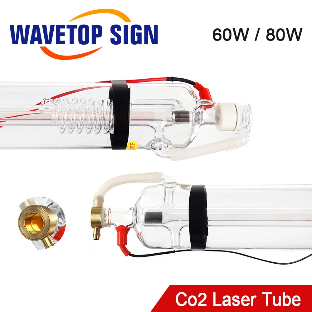 

Лазерная трубка WaveTopSign Co2 WT1250, 80 Вт/60 Вт, лазерная стеклянная трубка диаметром 80/60 мм, L1250 мм для станка для лазерной резки Co2