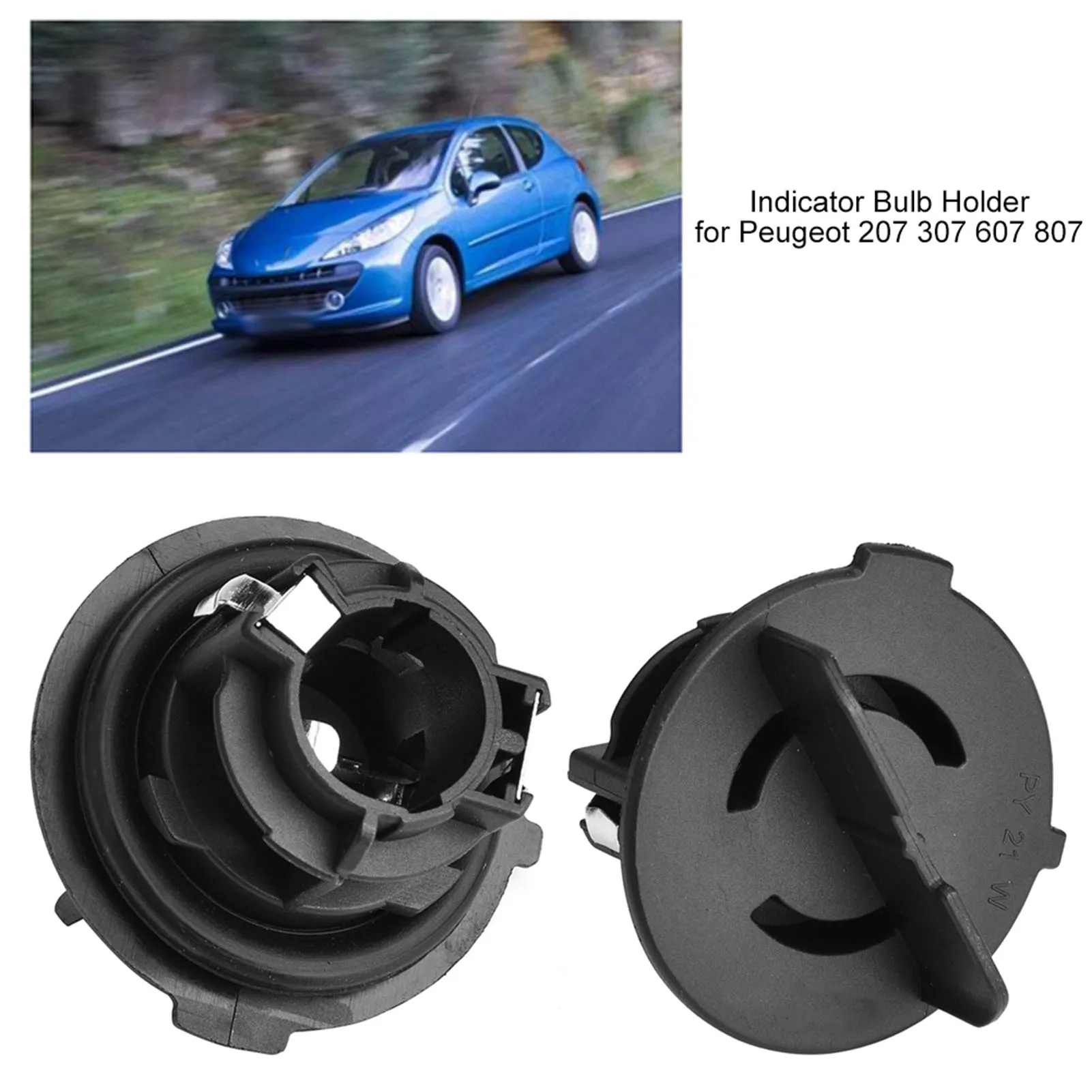 Indicator Bulb Socket Indicator Bulb Holder Turn Signal Bulb Socket for  207 307 607 807 621546 Turn Signal Bulb Socket