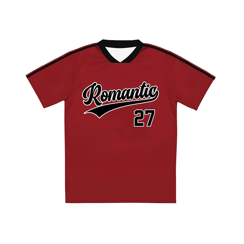 Bruno Mars The Romantic Tour Football Tee Unisex V‑Neck Mesh Sport Jersey Short Sleeve Graphic Print Merch T-shirt Men Women Top