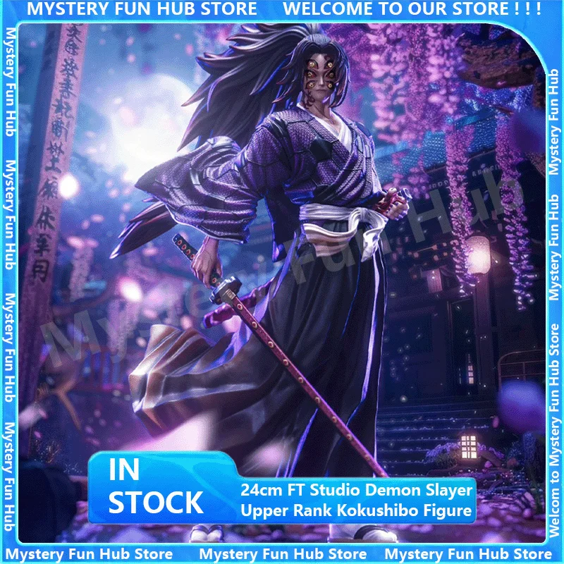 

24cm FT Studio Demon Slayer Upper Rank Kokushibo Anime Figure Michikatsu Tsugikuni Figurine Collectible Gk Model Birthday Toys