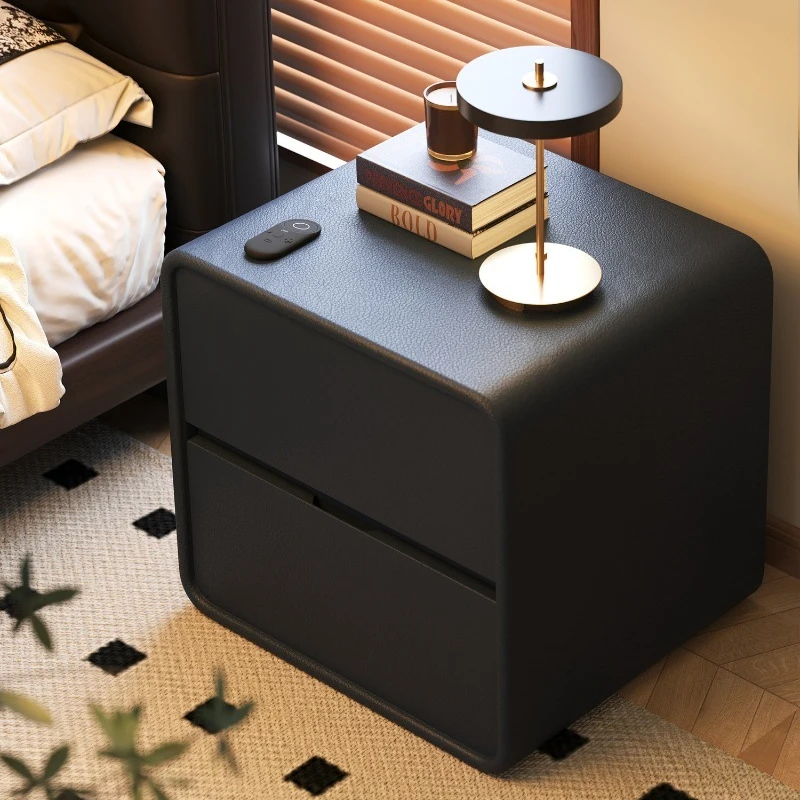 Designer Black Bedside Tables Drawers Storage Wooden Mid Century Modern Bedside Tables Nordic Mesa De Cabeceira Home Furniture