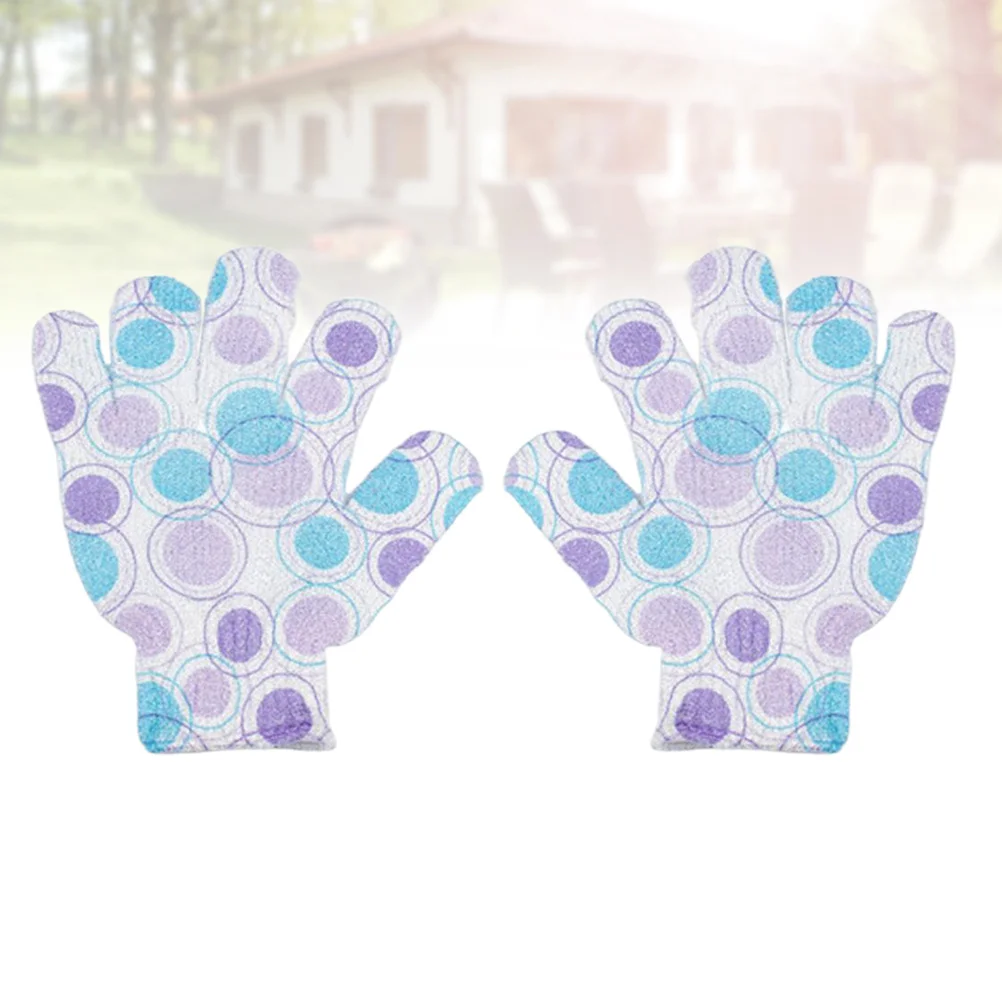 

1 Pair Printed Five Finger Bath For Deep Exfoliating Cleansing Smooth Skin Dull Dry Body Care Suitable All Groups Exfoliating