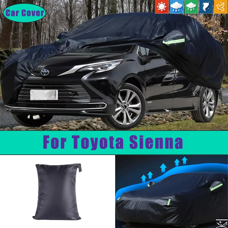 

Car Full Outer Covers Outdoor Waterproof Dustproof Sun Rain Snow Protection Exterior Car Accessories For Toyota Sienna
