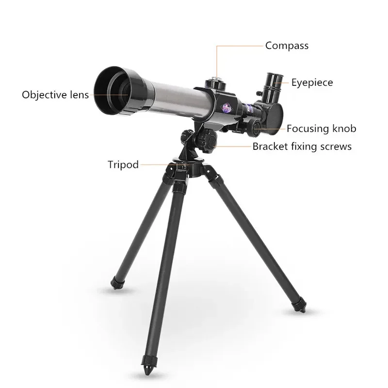 Entry-Level Astronomical Telescope For Observing The Moon And Stars Children\'s Telescope With Portable Tripod Monocular Zoom