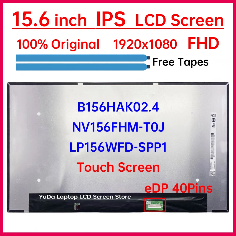 

15,6-дюймовый ЖК-сенсорный экран для ноутбука B156HAK02.4 NV156FHM-T0J LP156WFD-SPP1 для Lenovo ThinkPad L15 Gen 3 Gen 4, матричная панель дисплея