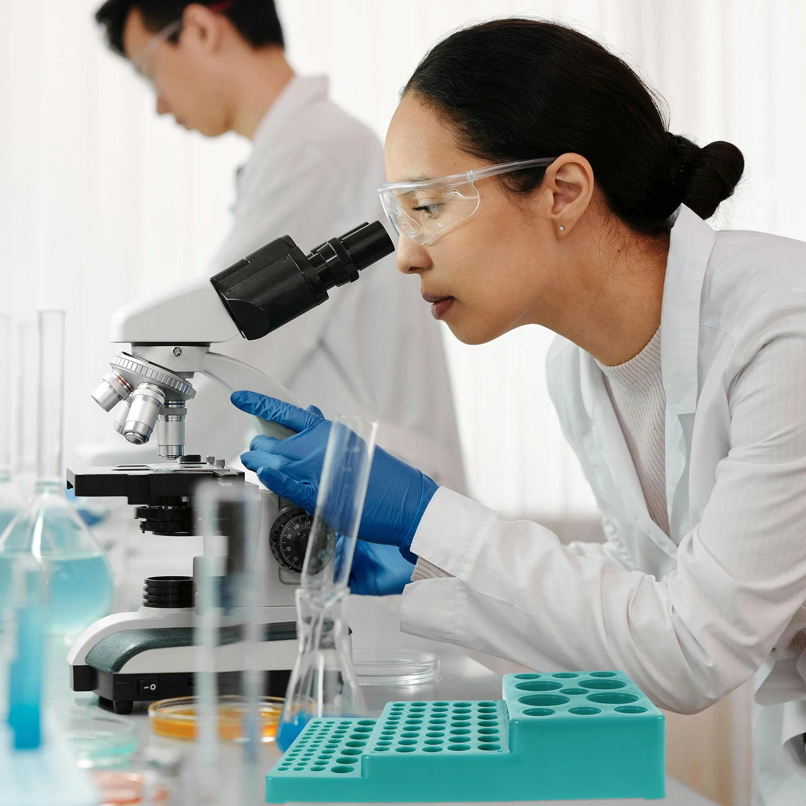 Plant Stand Indoor Centrifuge Tube Rack Test Display Sampling Holder Tubes Organizer Green