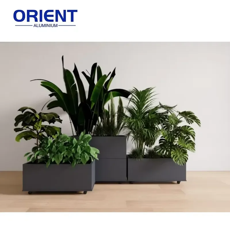 Corten Steel Square Rust Metal Planter Box Customized Planter Flower Trough Patio Planting Planters Box