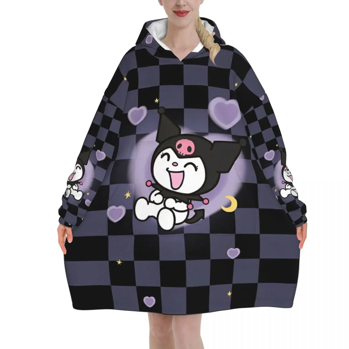 Melody And Kuromi Blanket Hoodies, Gifts For Friends