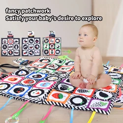 0-36M Baby Early Learning Toy Black and White High Contrast Sensory Books Toy Puzzle Cloth Book Game Pad Infants Activity Toys