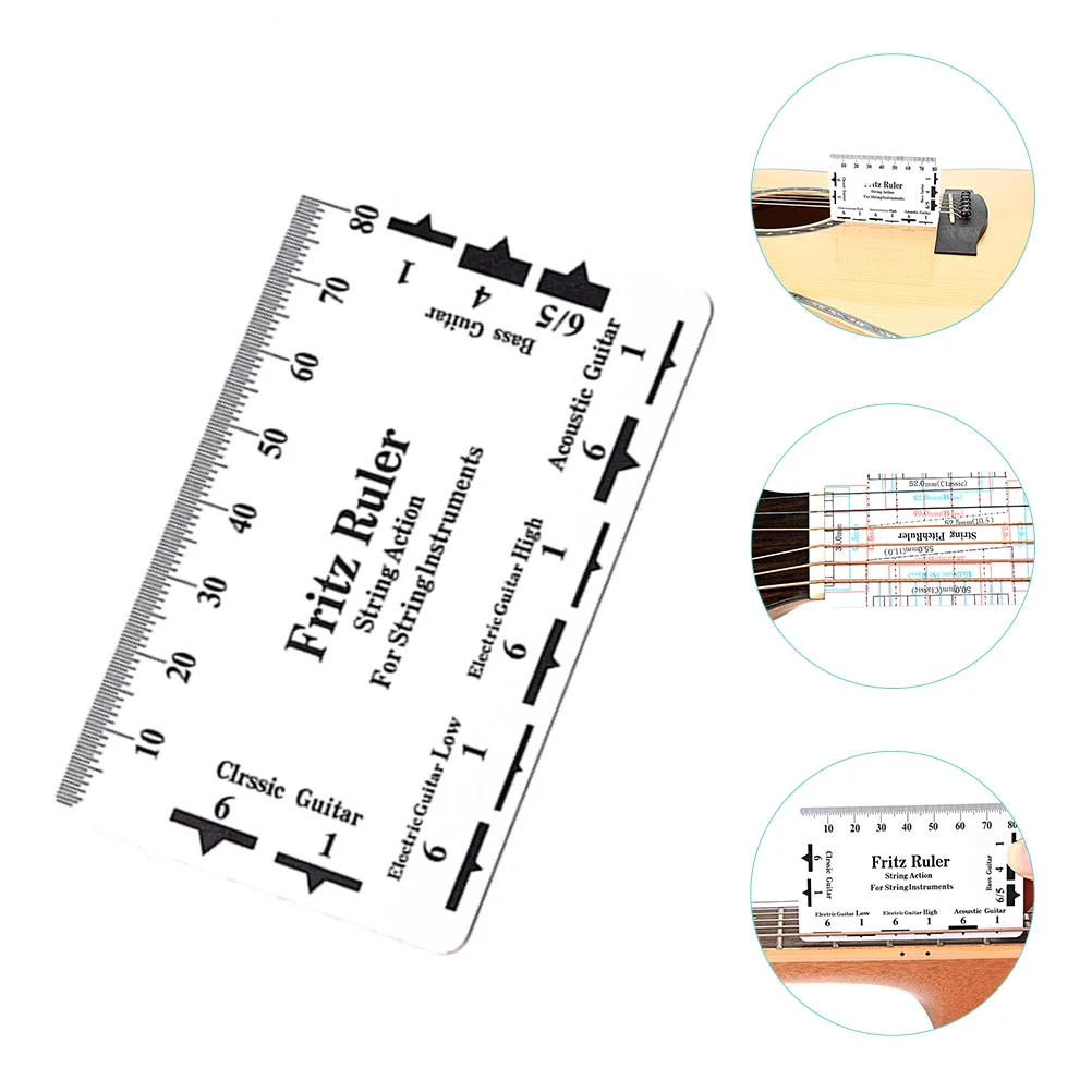 

Guitar String Ruler Tools Setup Gauge Measuring Fold Rulers Plastic Accessories
