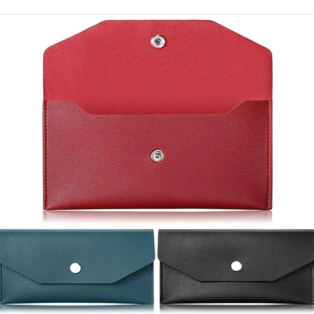 Ultra-thin Cash Envelope Wallet Wear-resistant PU Leather Money Binder Organizer Waterproof Money Pouch Holder Male Female