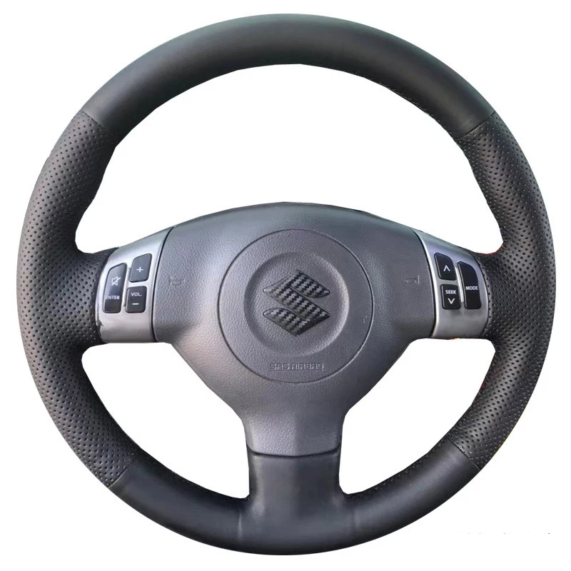 

Handmade Sewing Car Steering Wheel Cover for Suzuki SX4 Alto Old Swift Opel Agila Genuine Leather Car Accessories Steering-Wheel