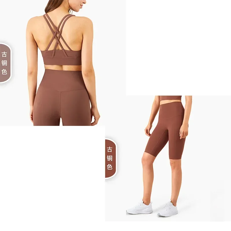 Ensemble de shorts de sport pour femmes, fitness, course à pied, yoga, mode, nouveau